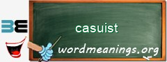 WordMeaning blackboard for casuist